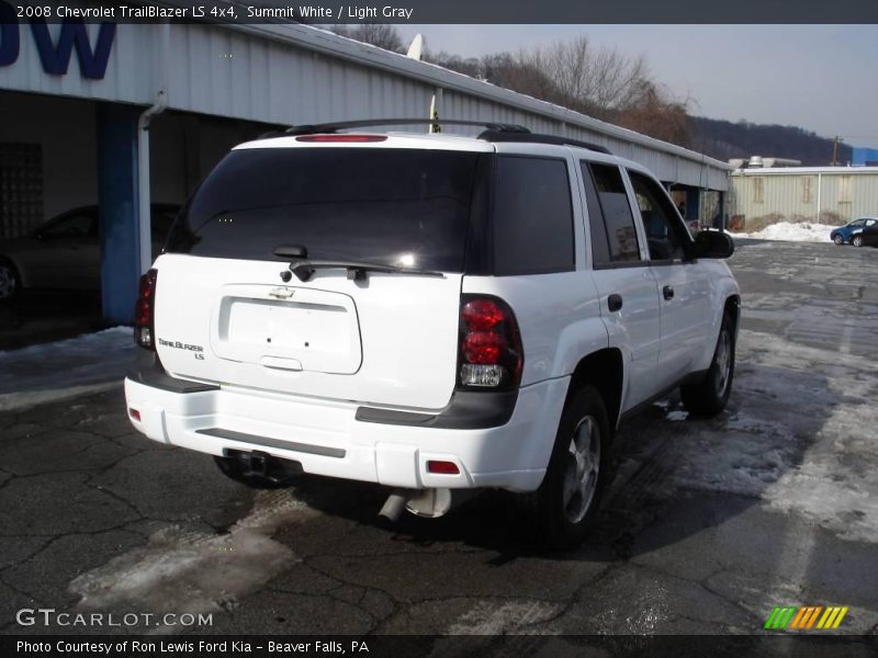 Summit White / Light Gray 2008 Chevrolet TrailBlazer LS 4x4