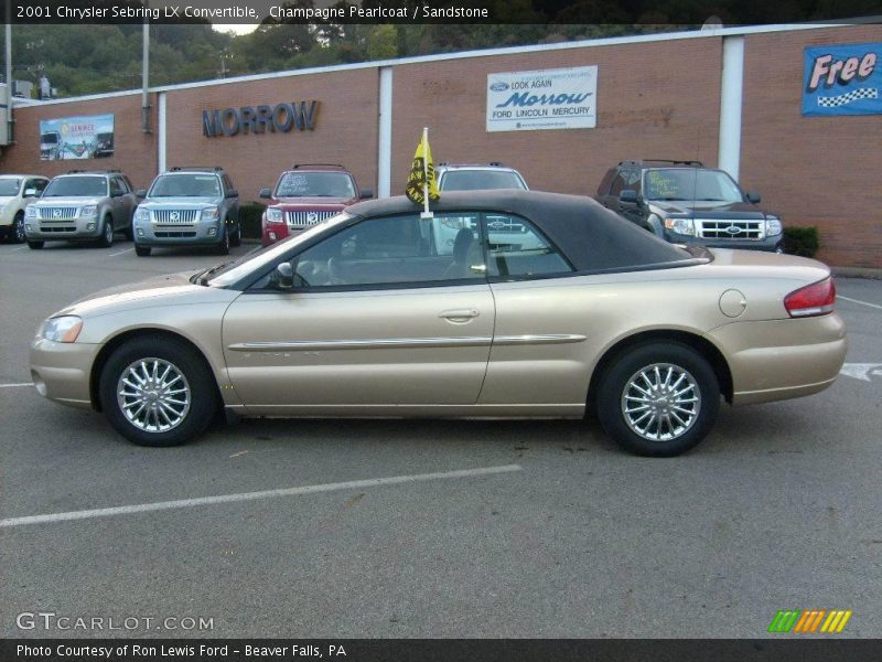 Champagne Pearlcoat / Sandstone 2001 Chrysler Sebring LX Convertible