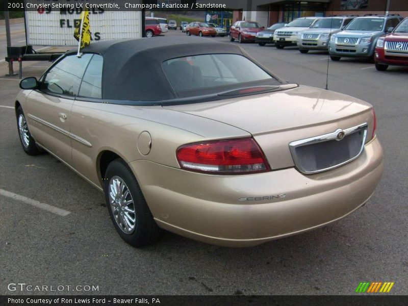 Champagne Pearlcoat / Sandstone 2001 Chrysler Sebring LX Convertible