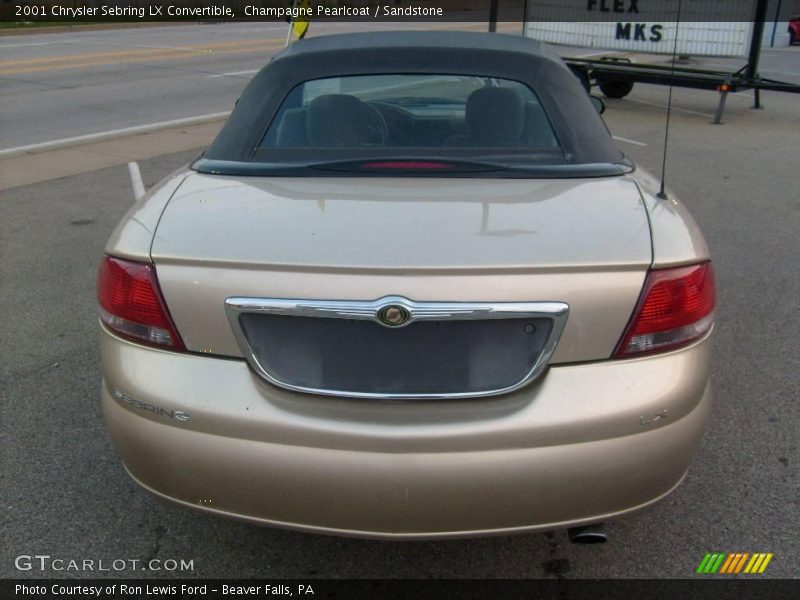 Champagne Pearlcoat / Sandstone 2001 Chrysler Sebring LX Convertible