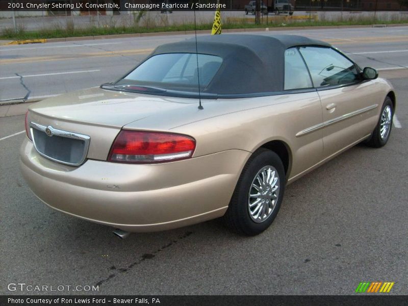 Champagne Pearlcoat / Sandstone 2001 Chrysler Sebring LX Convertible