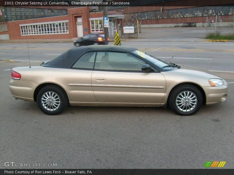 Champagne Pearlcoat / Sandstone 2001 Chrysler Sebring LX Convertible