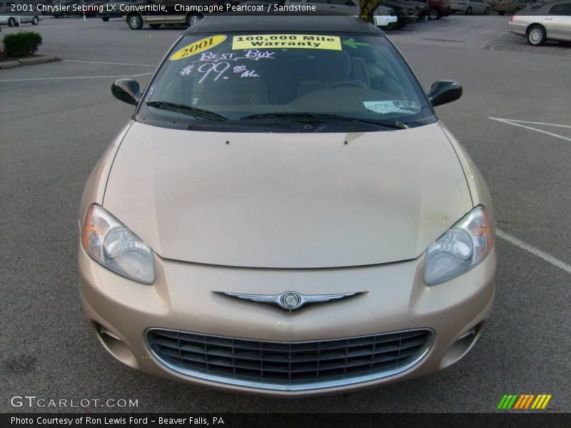 Champagne Pearlcoat / Sandstone 2001 Chrysler Sebring LX Convertible