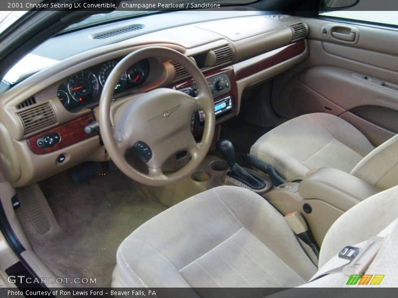 Champagne Pearlcoat / Sandstone 2001 Chrysler Sebring LX Convertible