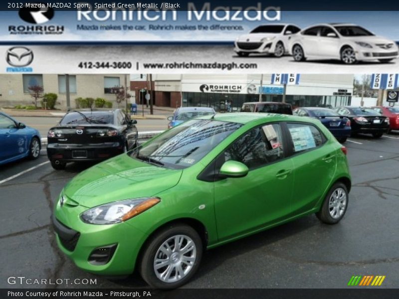Spirted Green Metallic / Black 2012 Mazda MAZDA2 Sport