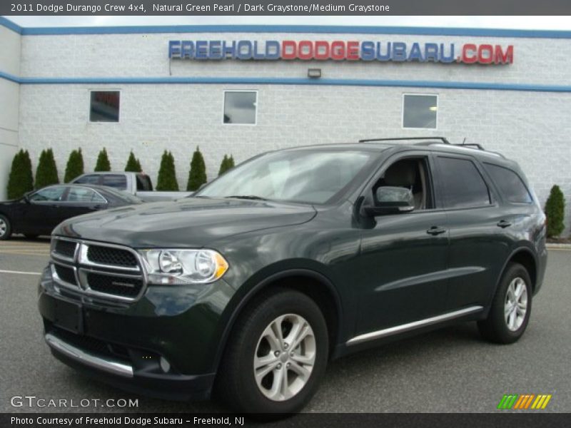 Natural Green Pearl / Dark Graystone/Medium Graystone 2011 Dodge Durango Crew 4x4
