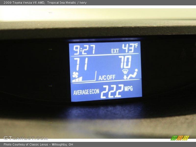 Tropical Sea Metallic / Ivory 2009 Toyota Venza V6 AWD