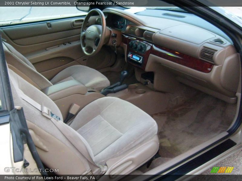 Champagne Pearlcoat / Sandstone 2001 Chrysler Sebring LX Convertible