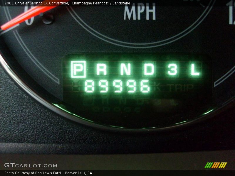Champagne Pearlcoat / Sandstone 2001 Chrysler Sebring LX Convertible