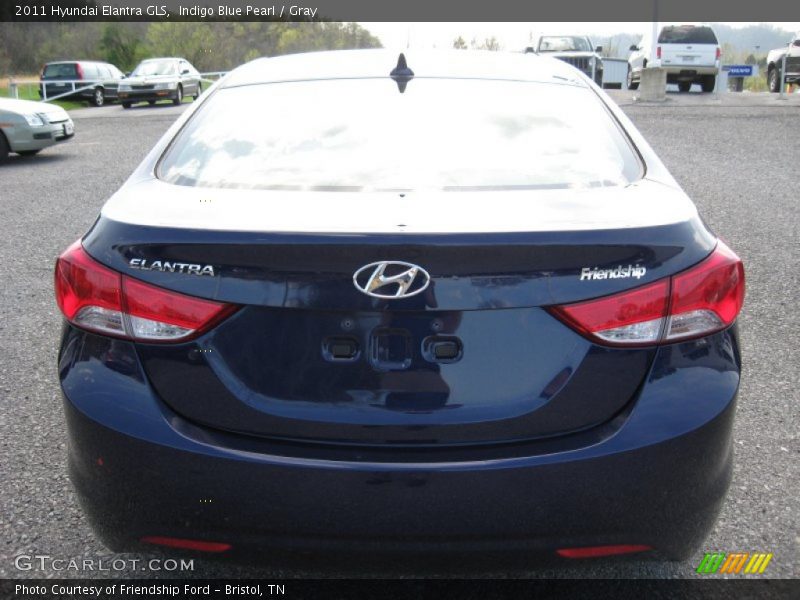 Indigo Blue Pearl / Gray 2011 Hyundai Elantra GLS