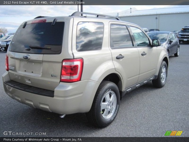 Gold Leaf Metallic / Stone 2012 Ford Escape XLT V6 4WD