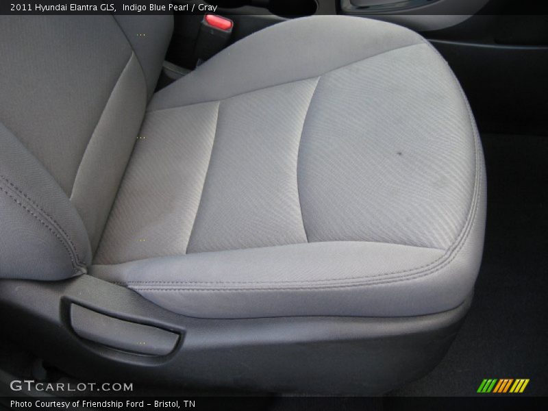 Indigo Blue Pearl / Gray 2011 Hyundai Elantra GLS