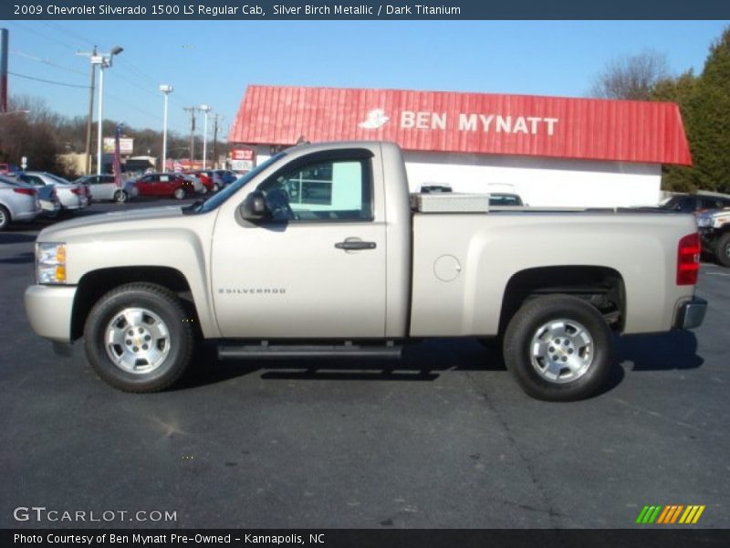 Silver Birch Metallic / Dark Titanium 2009 Chevrolet Silverado 1500 LS Regular Cab