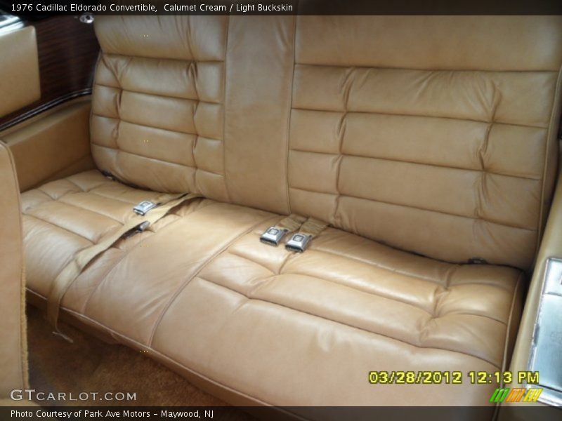 Rear Seat of 1976 Eldorado Convertible