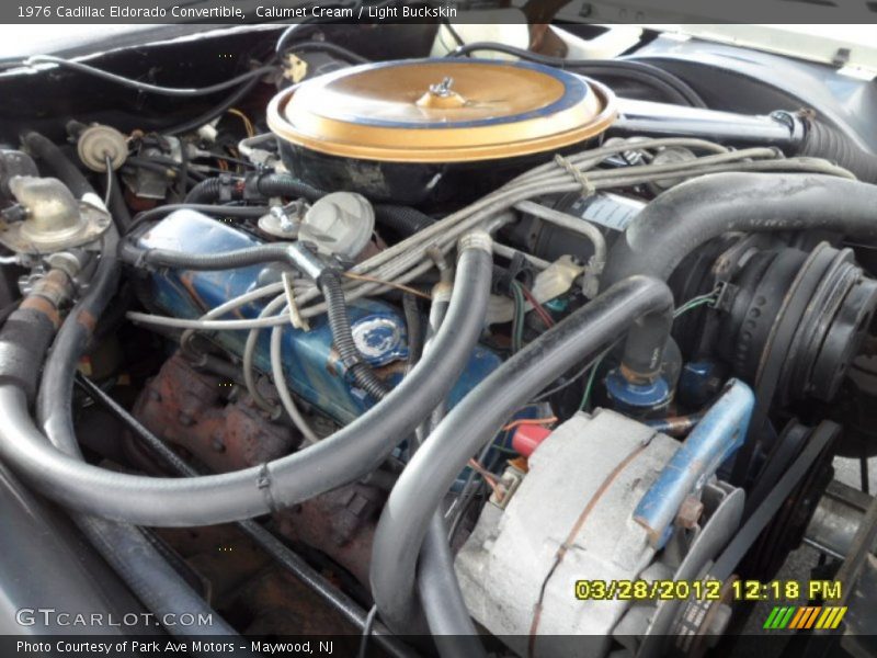 1976 Eldorado Convertible Engine - 500 cid OHV16-Valve V8