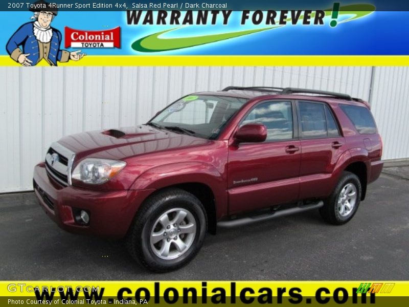 Salsa Red Pearl / Dark Charcoal 2007 Toyota 4Runner Sport Edition 4x4
