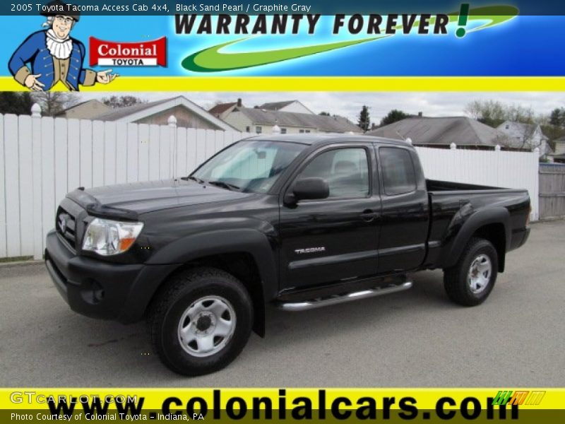 Black Sand Pearl / Graphite Gray 2005 Toyota Tacoma Access Cab 4x4