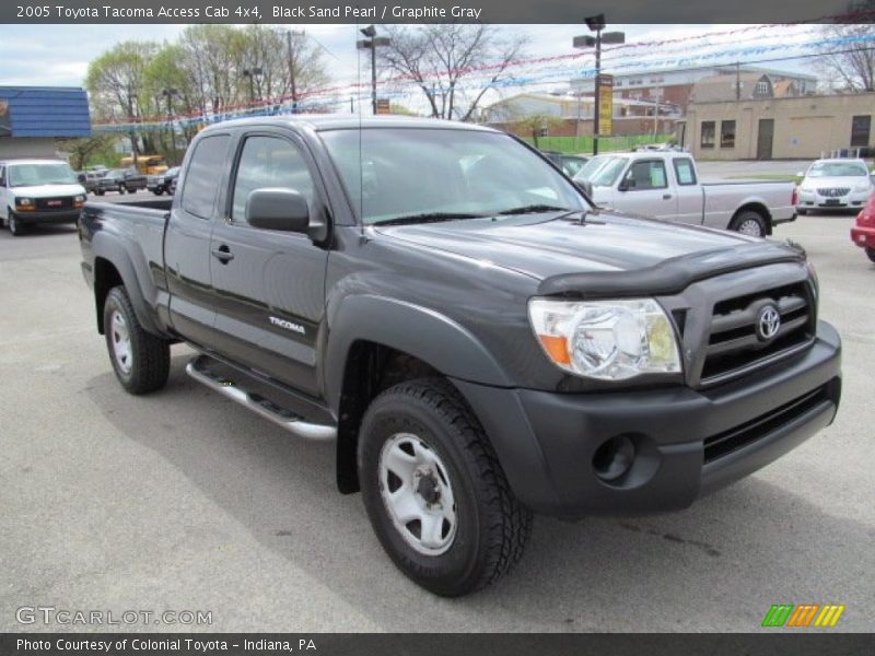 Black Sand Pearl / Graphite Gray 2005 Toyota Tacoma Access Cab 4x4