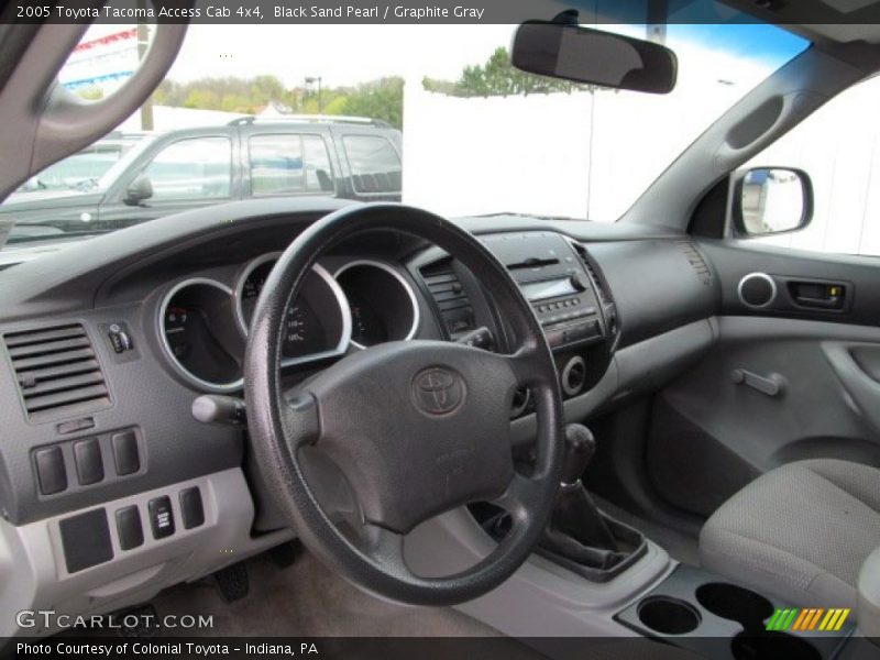 Black Sand Pearl / Graphite Gray 2005 Toyota Tacoma Access Cab 4x4
