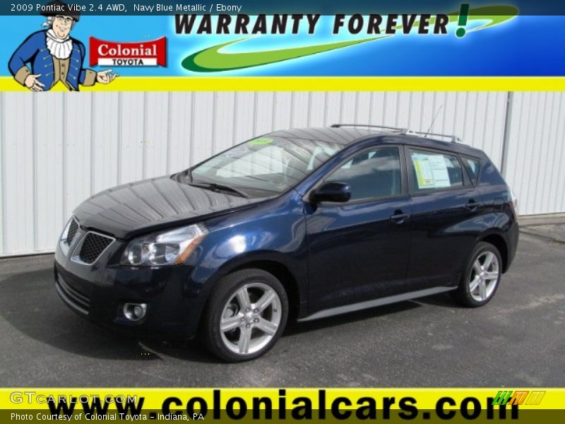 Navy Blue Metallic / Ebony 2009 Pontiac Vibe 2.4 AWD