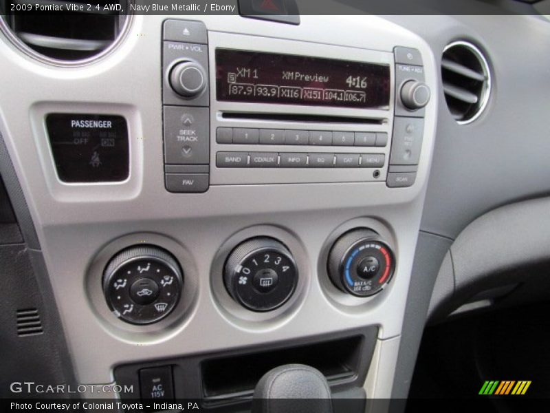 Navy Blue Metallic / Ebony 2009 Pontiac Vibe 2.4 AWD