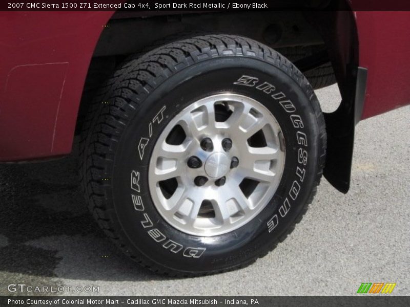 Sport Dark Red Metallic / Ebony Black 2007 GMC Sierra 1500 Z71 Extended Cab 4x4