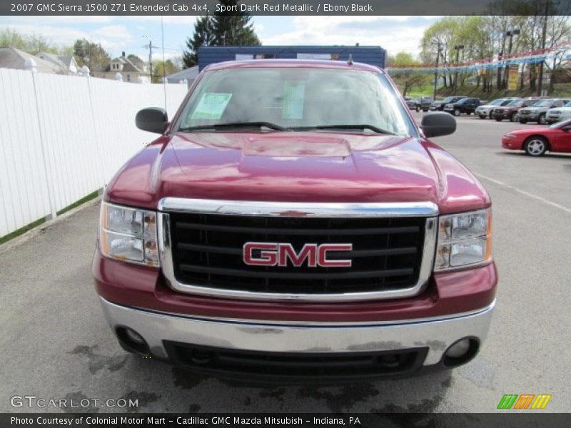 Sport Dark Red Metallic / Ebony Black 2007 GMC Sierra 1500 Z71 Extended Cab 4x4