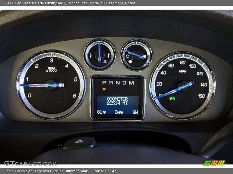 Mocha Steel Metallic / Cashmere/Cocoa 2011 Cadillac Escalade Luxury AWD