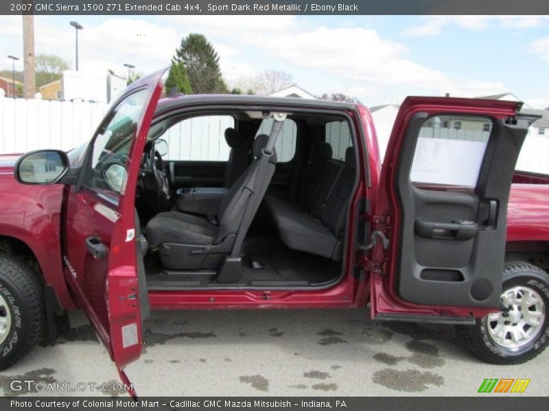 Sport Dark Red Metallic / Ebony Black 2007 GMC Sierra 1500 Z71 Extended Cab 4x4