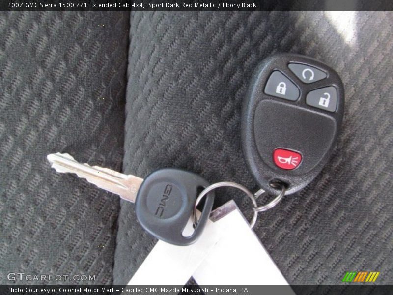 Sport Dark Red Metallic / Ebony Black 2007 GMC Sierra 1500 Z71 Extended Cab 4x4