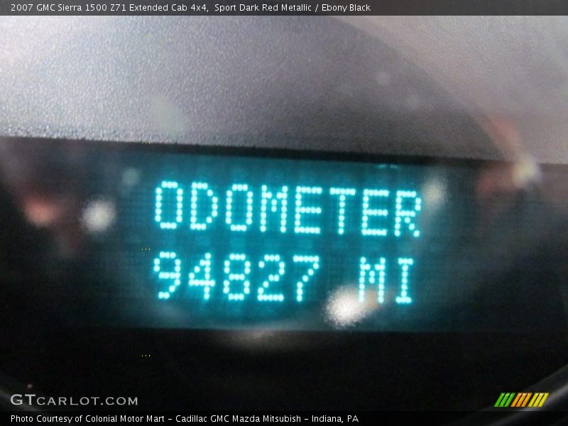 Sport Dark Red Metallic / Ebony Black 2007 GMC Sierra 1500 Z71 Extended Cab 4x4