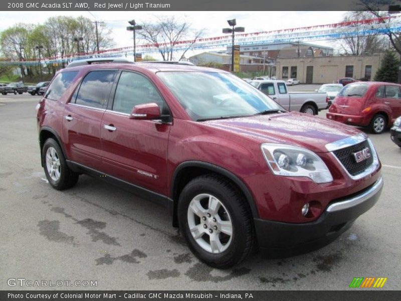 Red Jewel / Light Titanium 2008 GMC Acadia SLT AWD