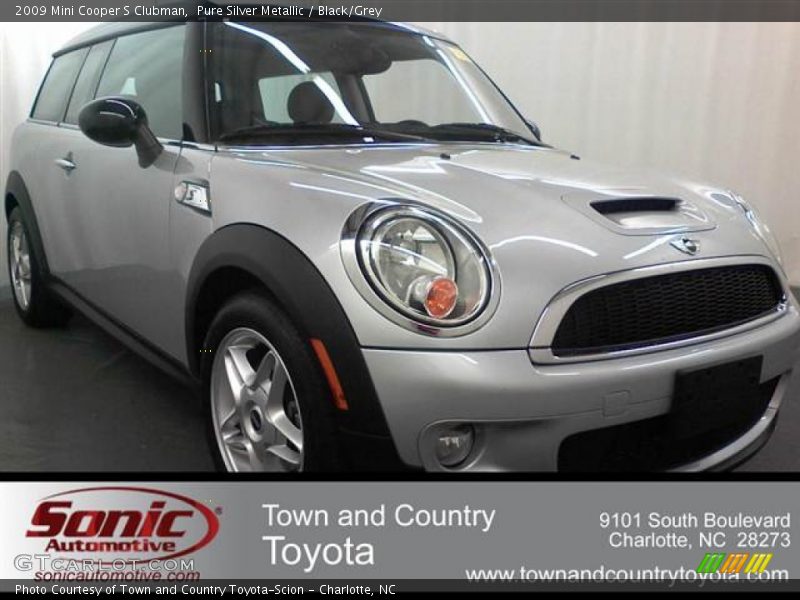 Pure Silver Metallic / Black/Grey 2009 Mini Cooper S Clubman