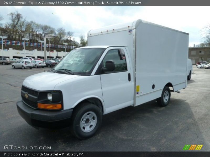 Summit White / Pewter 2012 Chevrolet Express Cutaway 3500 Commercial Moving Truck
