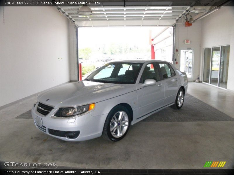 Snow Silver Metallic / Black 2009 Saab 9-5 2.3T Sedan