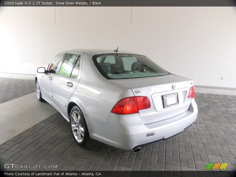 Snow Silver Metallic / Black 2009 Saab 9-5 2.3T Sedan