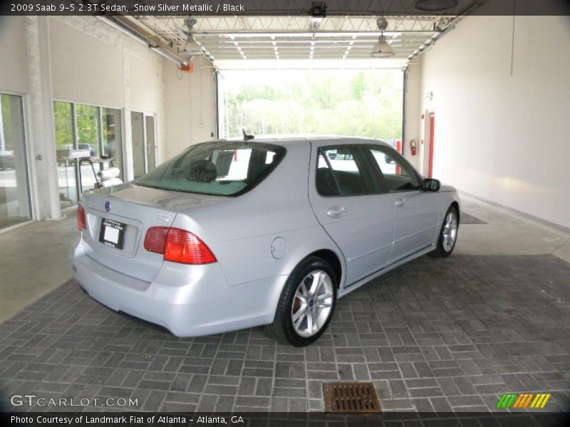 Snow Silver Metallic / Black 2009 Saab 9-5 2.3T Sedan