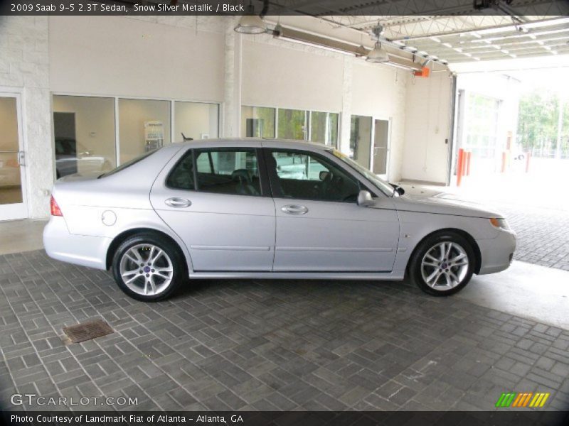 Snow Silver Metallic / Black 2009 Saab 9-5 2.3T Sedan