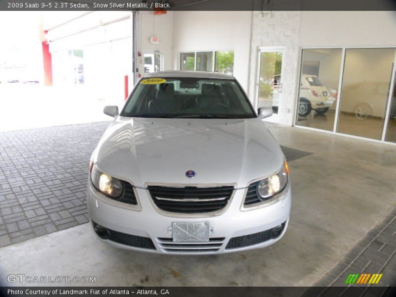 Snow Silver Metallic / Black 2009 Saab 9-5 2.3T Sedan
