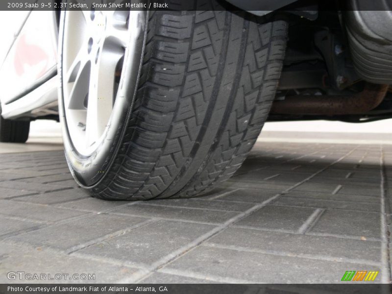 Snow Silver Metallic / Black 2009 Saab 9-5 2.3T Sedan