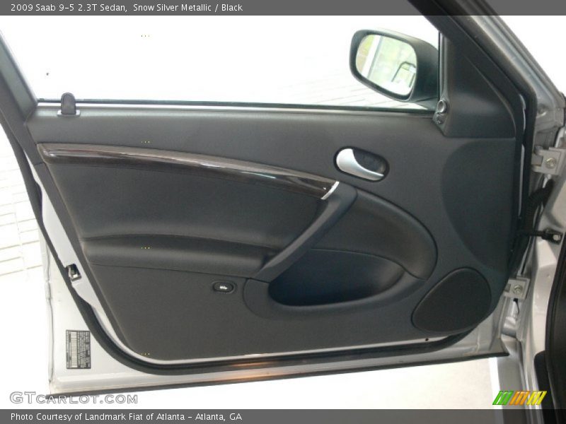Snow Silver Metallic / Black 2009 Saab 9-5 2.3T Sedan
