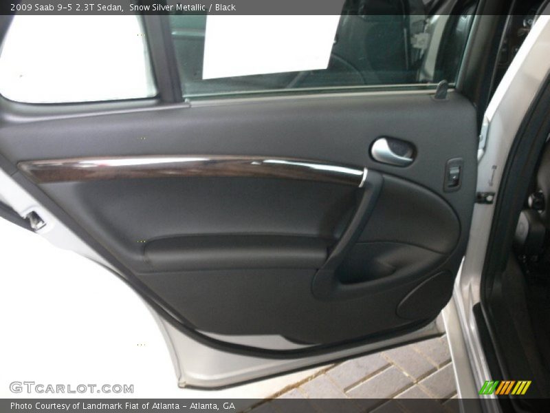 Snow Silver Metallic / Black 2009 Saab 9-5 2.3T Sedan