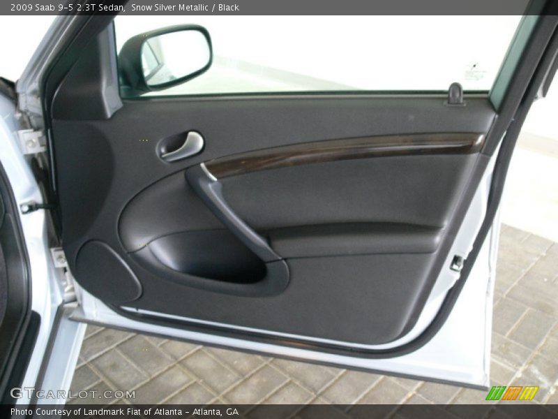 Snow Silver Metallic / Black 2009 Saab 9-5 2.3T Sedan
