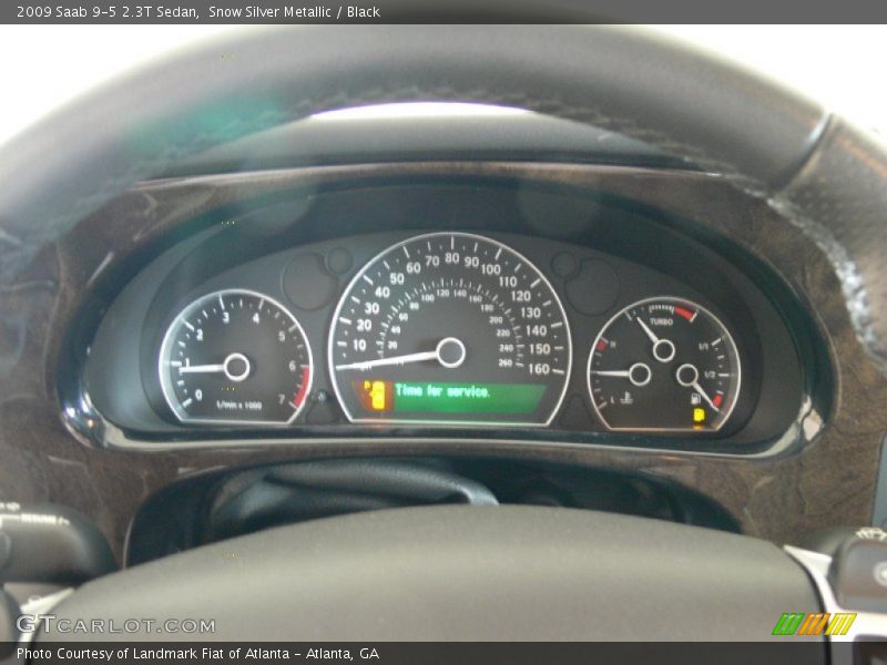 Snow Silver Metallic / Black 2009 Saab 9-5 2.3T Sedan