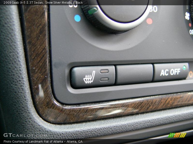 Snow Silver Metallic / Black 2009 Saab 9-5 2.3T Sedan