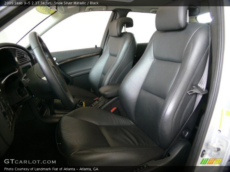 Snow Silver Metallic / Black 2009 Saab 9-5 2.3T Sedan