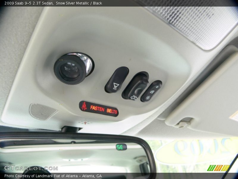 Snow Silver Metallic / Black 2009 Saab 9-5 2.3T Sedan