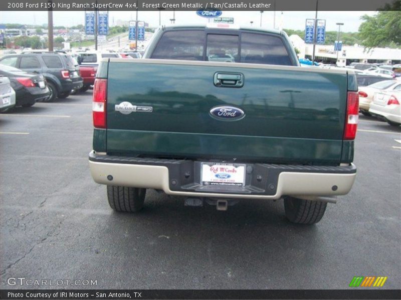 Forest Green Metallic / Tan/Castaño Leather 2008 Ford F150 King Ranch SuperCrew 4x4