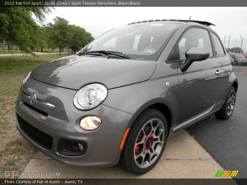 Grigio (Grey) / Sport Tessuto Nero/Nero (Black/Black) 2012 Fiat 500 Sport