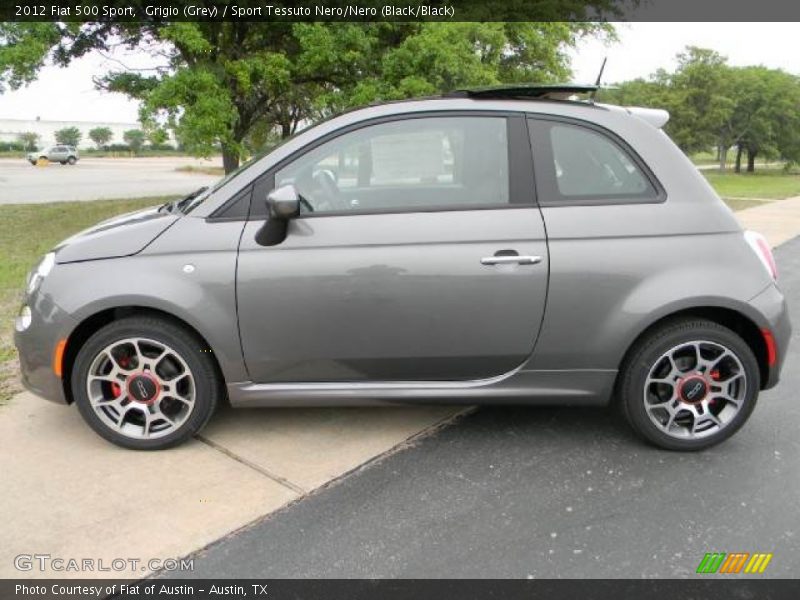 Grigio (Grey) / Sport Tessuto Nero/Nero (Black/Black) 2012 Fiat 500 Sport